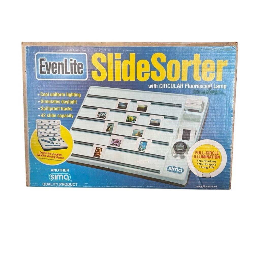 EvenLite Slide Sorter With Circular Florescent Lamp *Works*